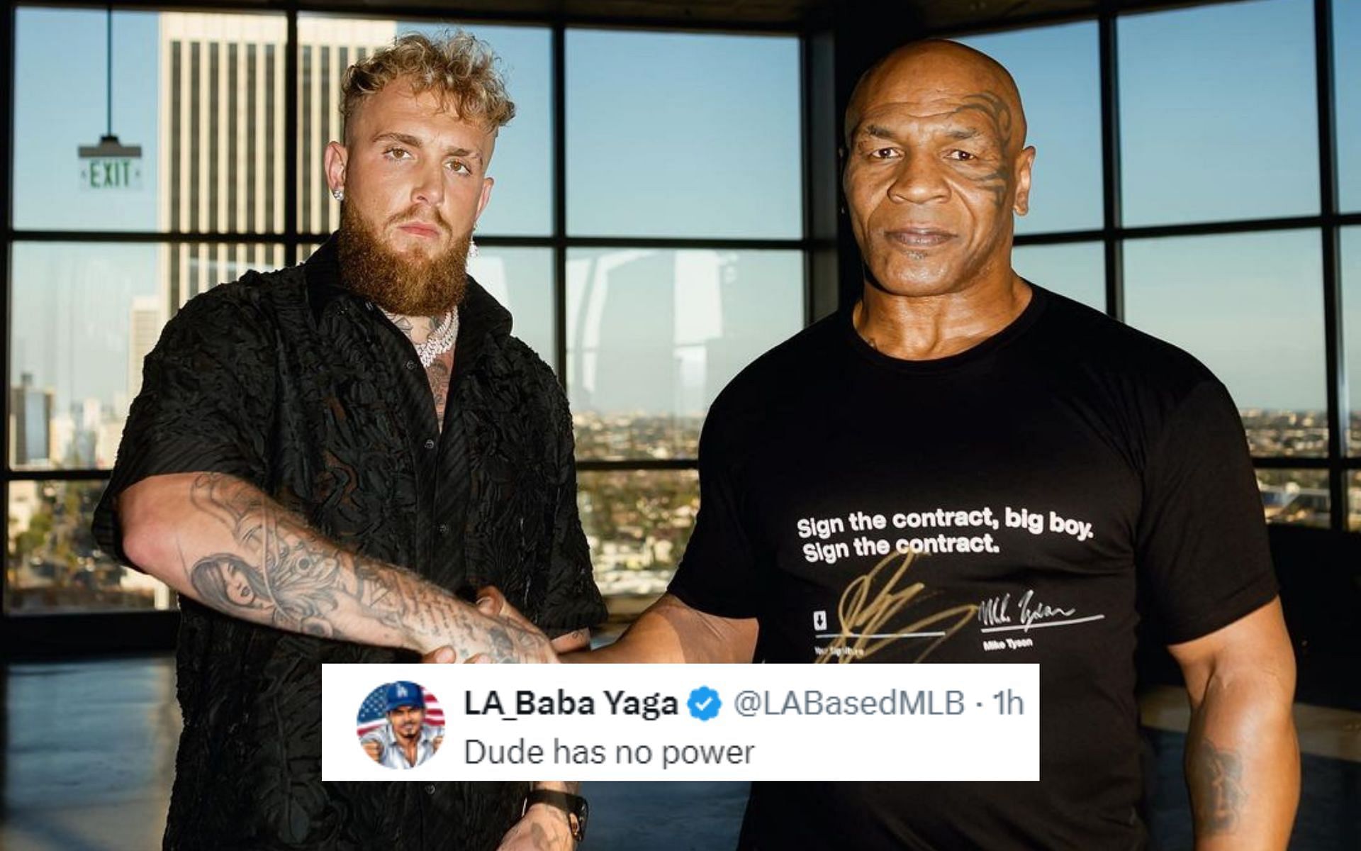 Fans react to Jake Paul (left) gearing up for Mike Tyson (right) fight. [Image courtesy: @jakepaul on Instagram]