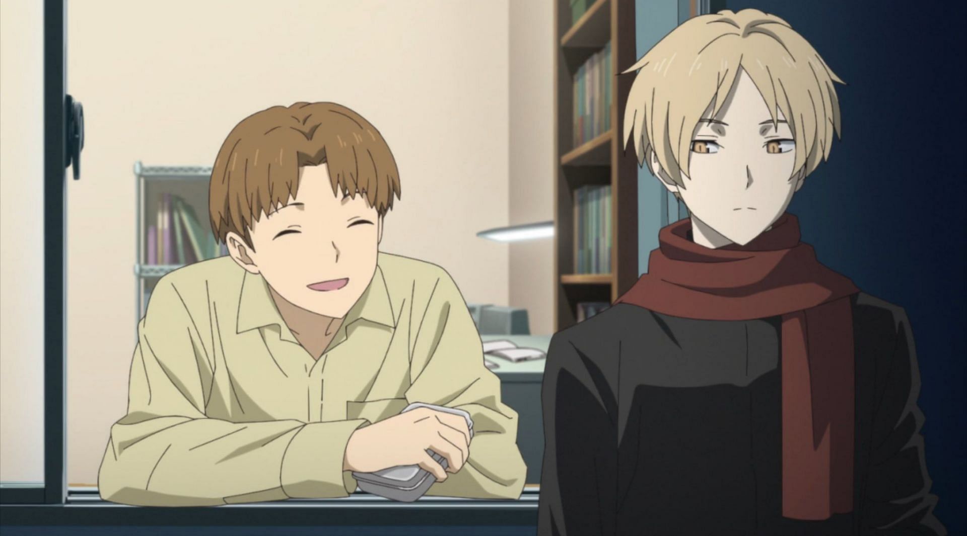 A Yokai disguised as Natsume and Nishimura as seen in the anime series (Image via Shuka)