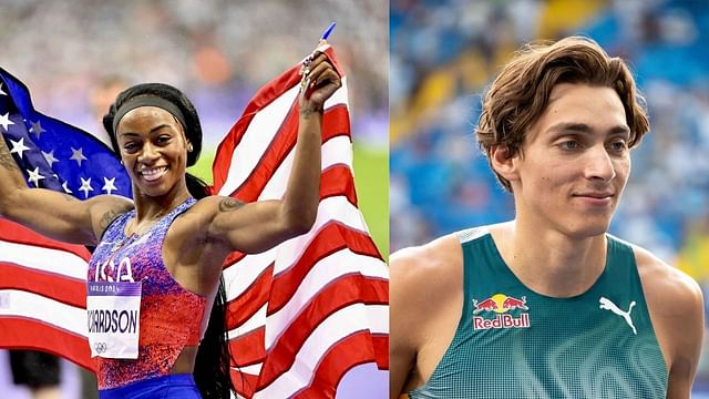 Sha;Carri Richardson and Mondo Duplantis (Images via: Both Getty)