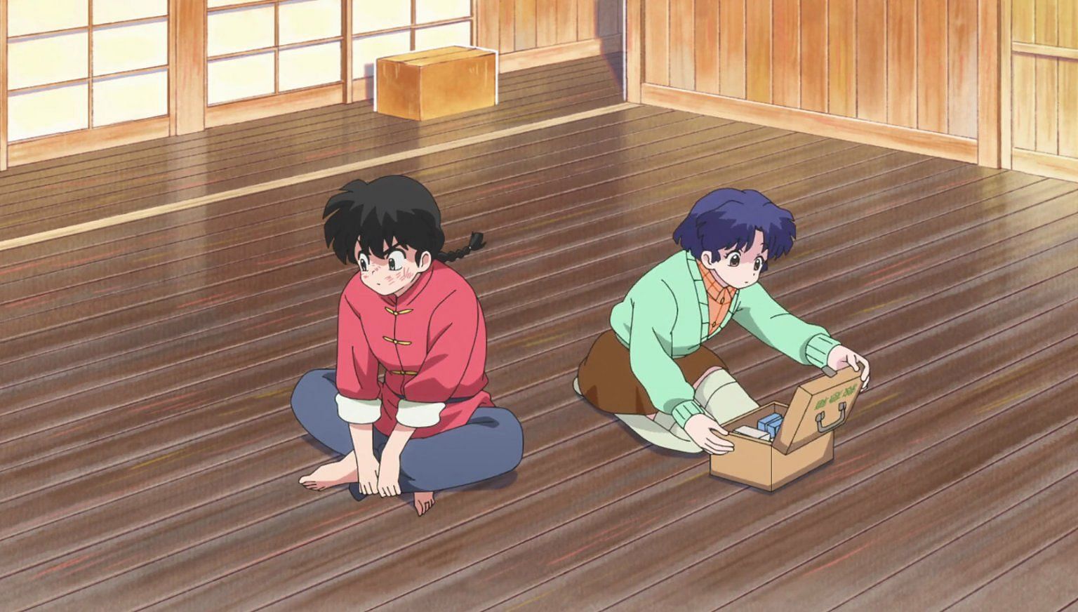 Akane taking care of Ranma (Image via MAPPA).