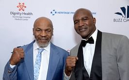 Mike Tyson reacts to Evander Holyfield's four-word pitch for historic trilogy fight