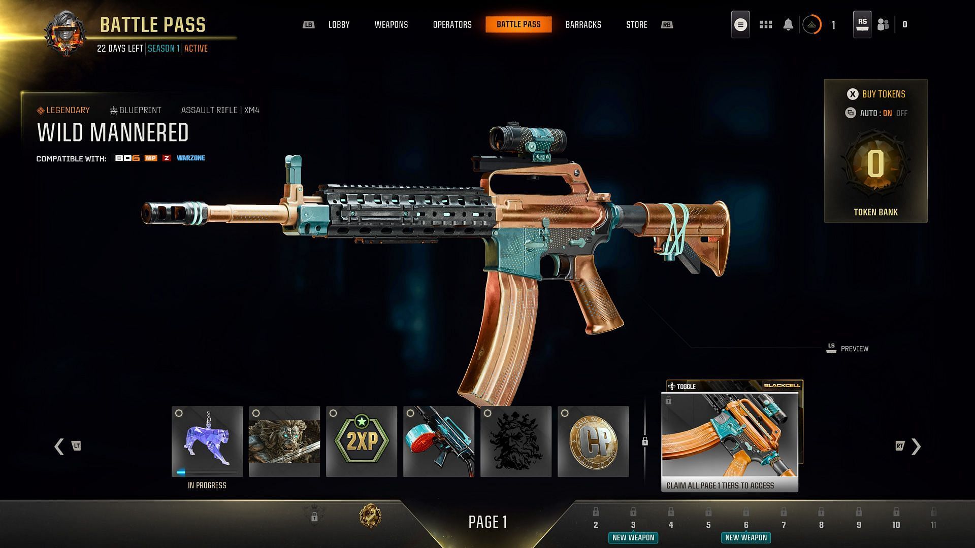 Page system in Black Ops 6 and Warzone Season 1 Battle Pass (Image via Activision)