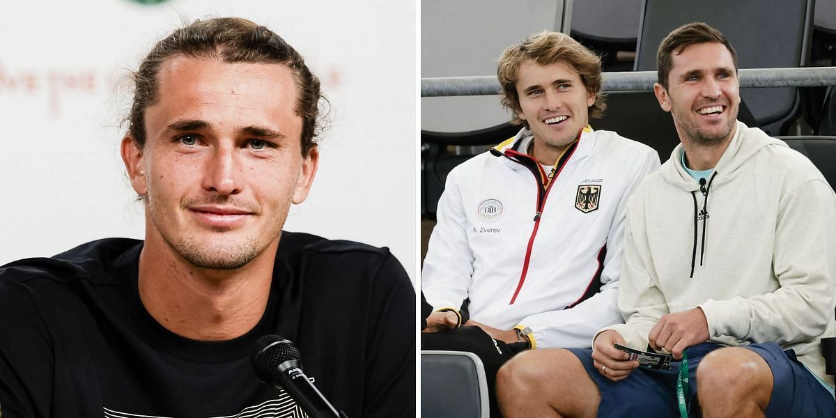 Alexander Zverev (L) with his brother Mischa Zverev (R) [Image Source: Getty Images]