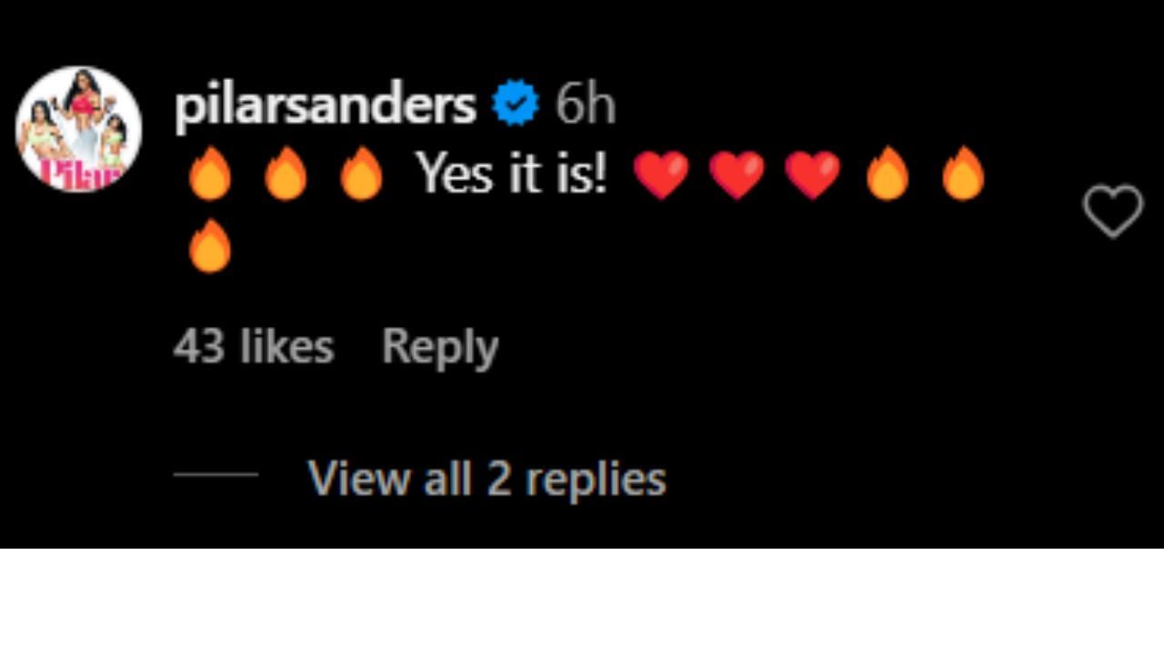 Pilar Sanders&#039; comment