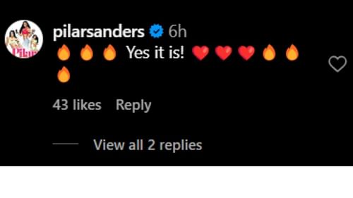 Pilar Sanders' comment