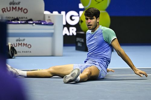 Carlos Alcaraz at the 2024 ATP Finals 2024 (Source: Getty)