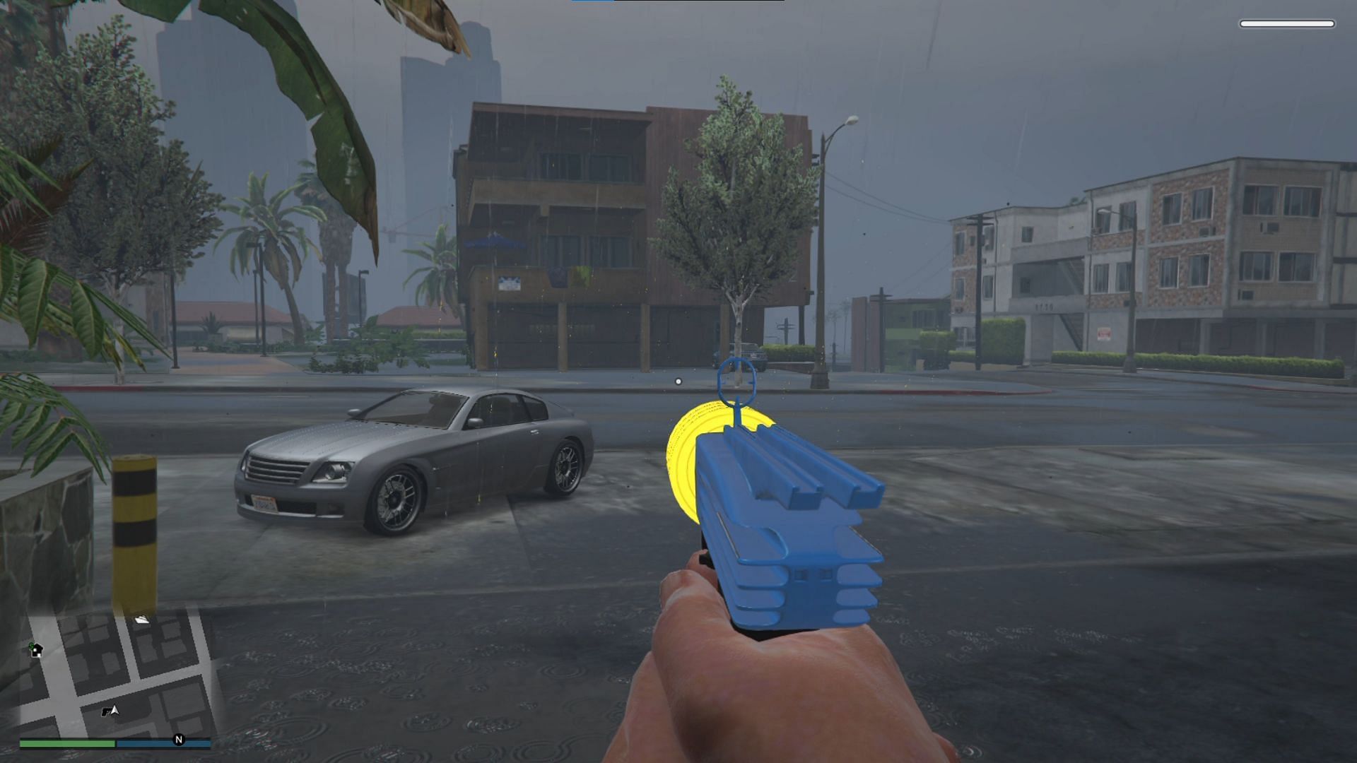 The GTA Online Arena War guide advises players to check out the DLC weapons (Image via Rockstar Games)