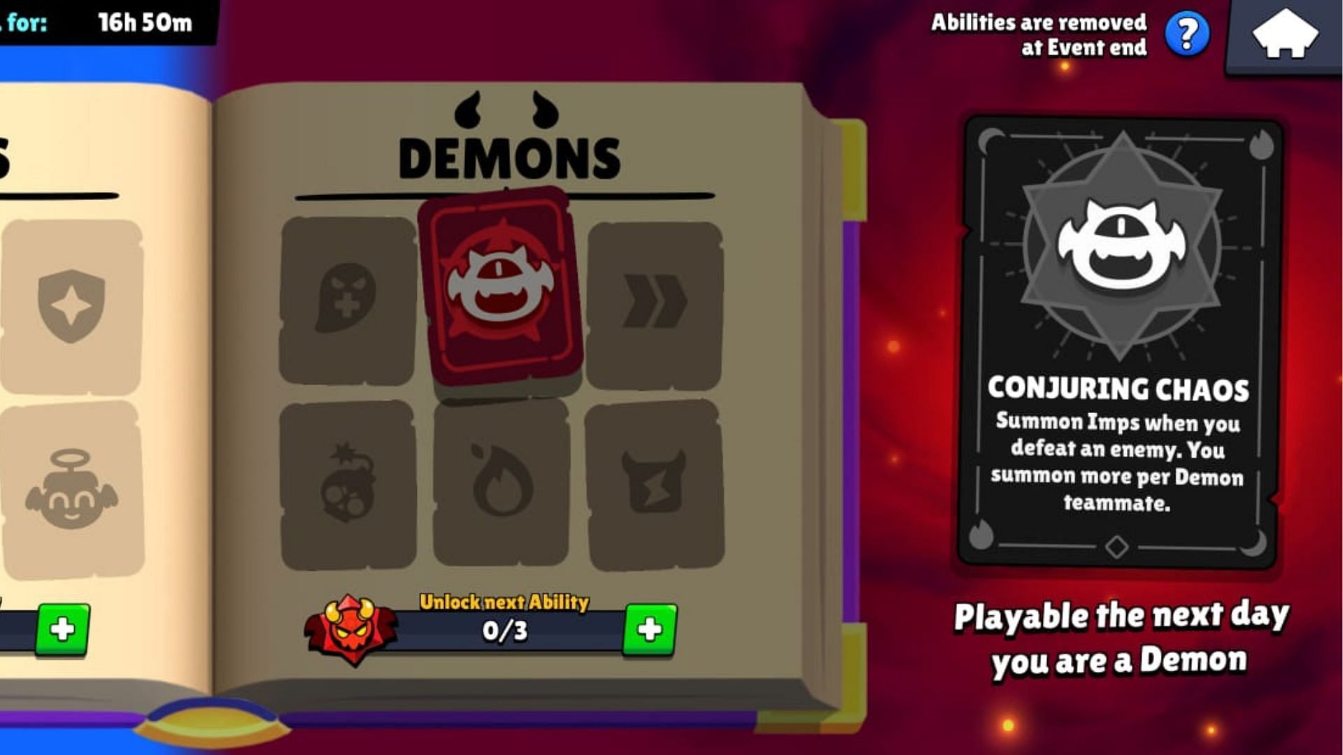 Conjuring Chaos Demonic ability (Image via Supercell)