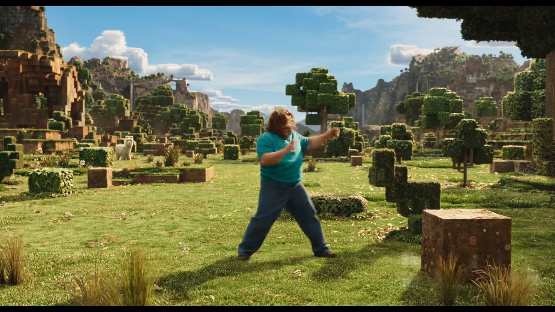 The A Minecraft Movie official trailer showcases the beautiful world of the game (Image via YouTube/Warner Bros)