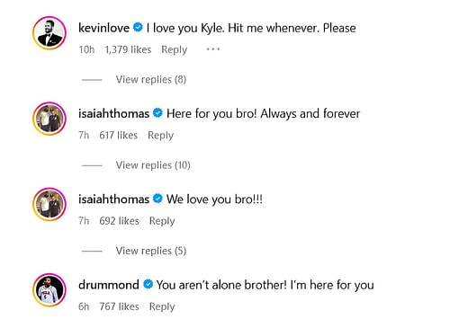 Kevin Love, Isaiah Thomas, and Andre Drummond react to Kyle Singler's Video (Screenshot Image via IG/@KyleSingler)