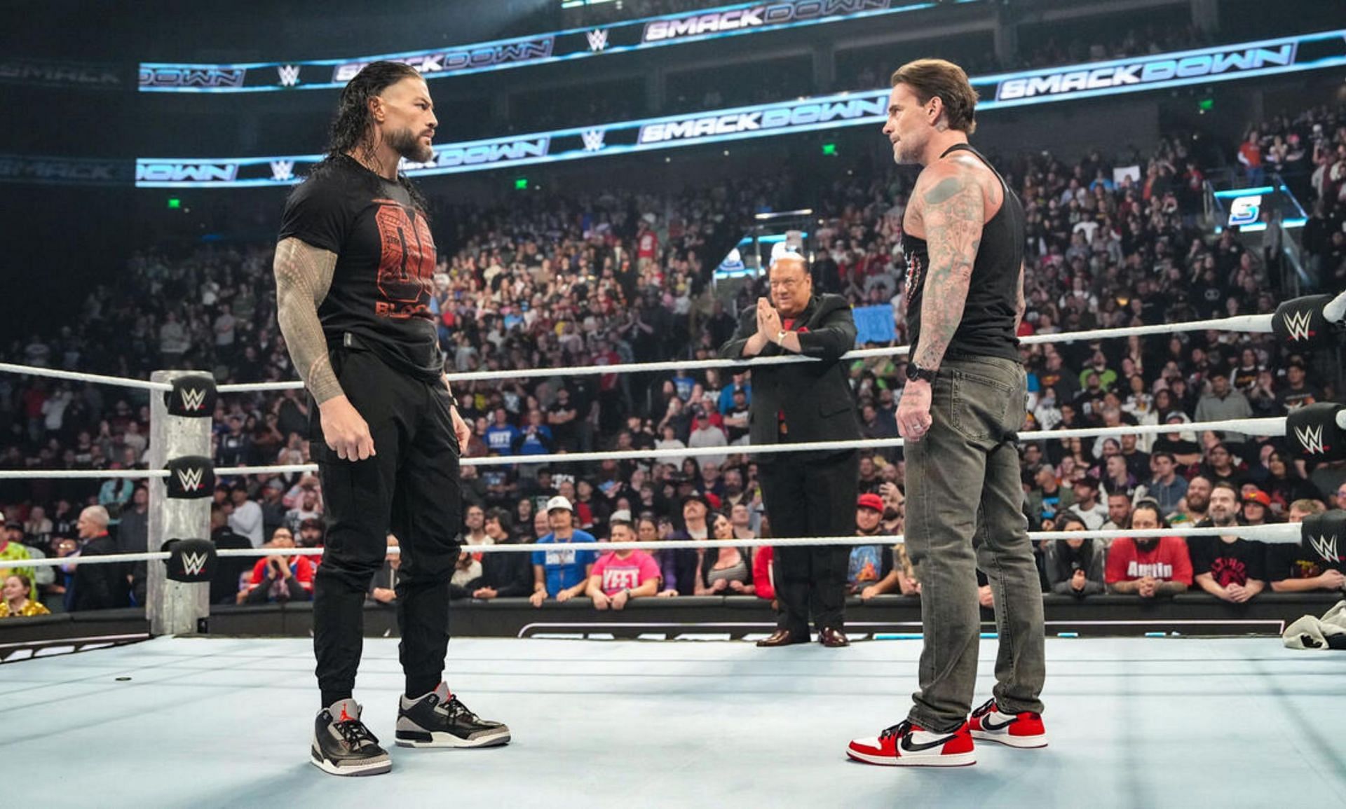 WWE SmackDown में रोमन रेंस और सीएम पंक का सैगमेंट होगा (Photo: WWE.com)
