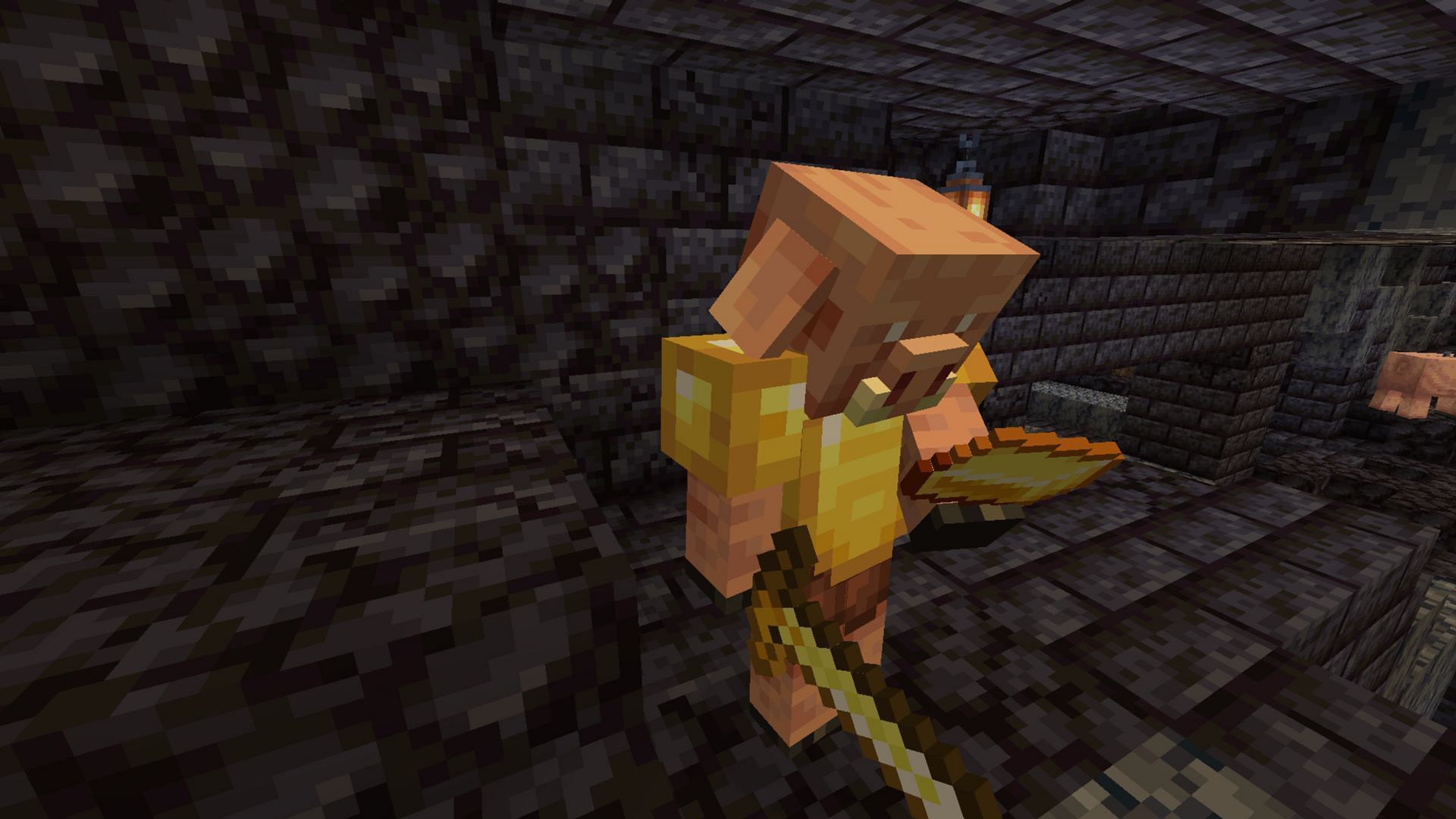 Trade with Piglins to obtain gravel and get more dirt in Minecraft Skyblock (Image via Mojang Studios)