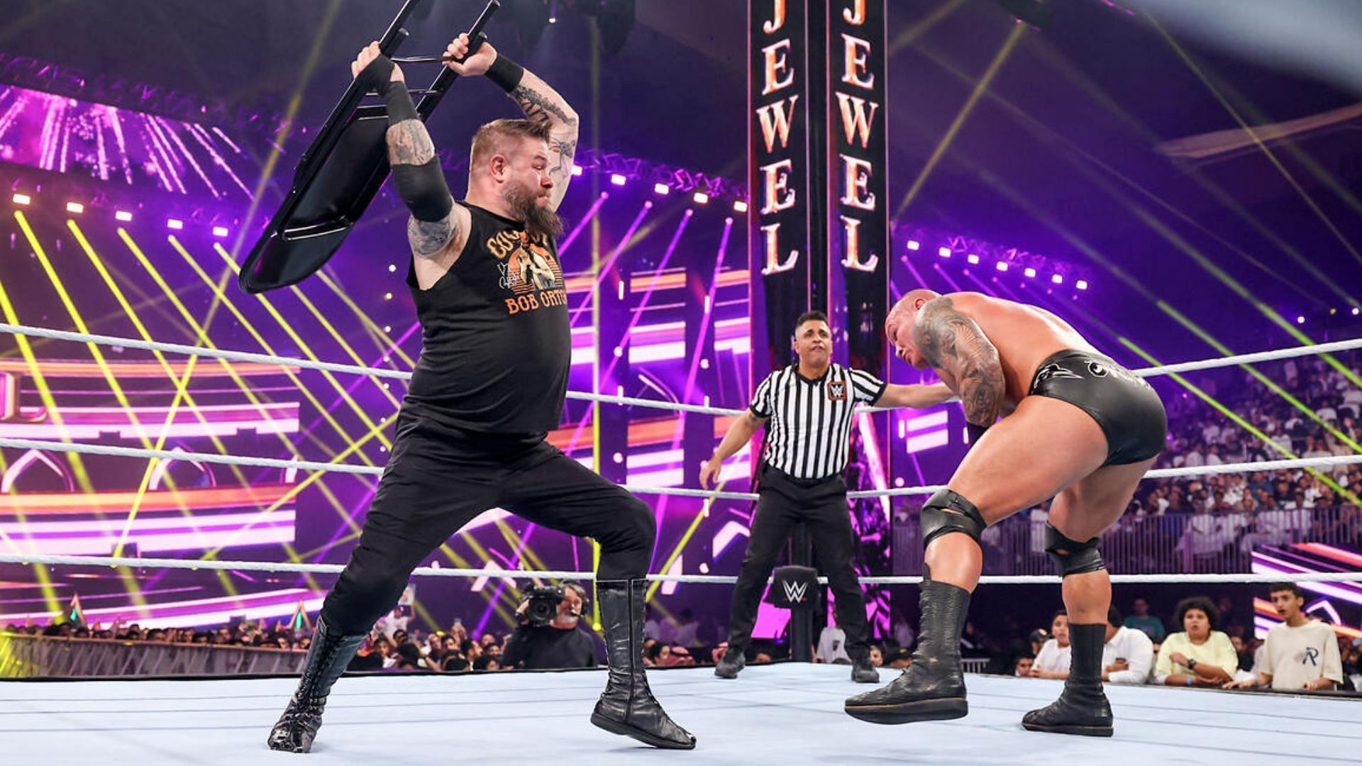 Kevin Owens and Randy Orton wreaked havoc at WWE Crown Jewel. (Image credits: WWE.com)