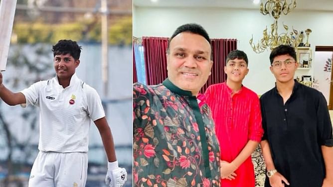 वीरेंदर सहवाग ने बेटे को किया था Ferrari देने का प्रॉमिस, 23 रन से चूका जूनियर ‘वीरू’; खेली 297 रन की बेहतरीन पारी