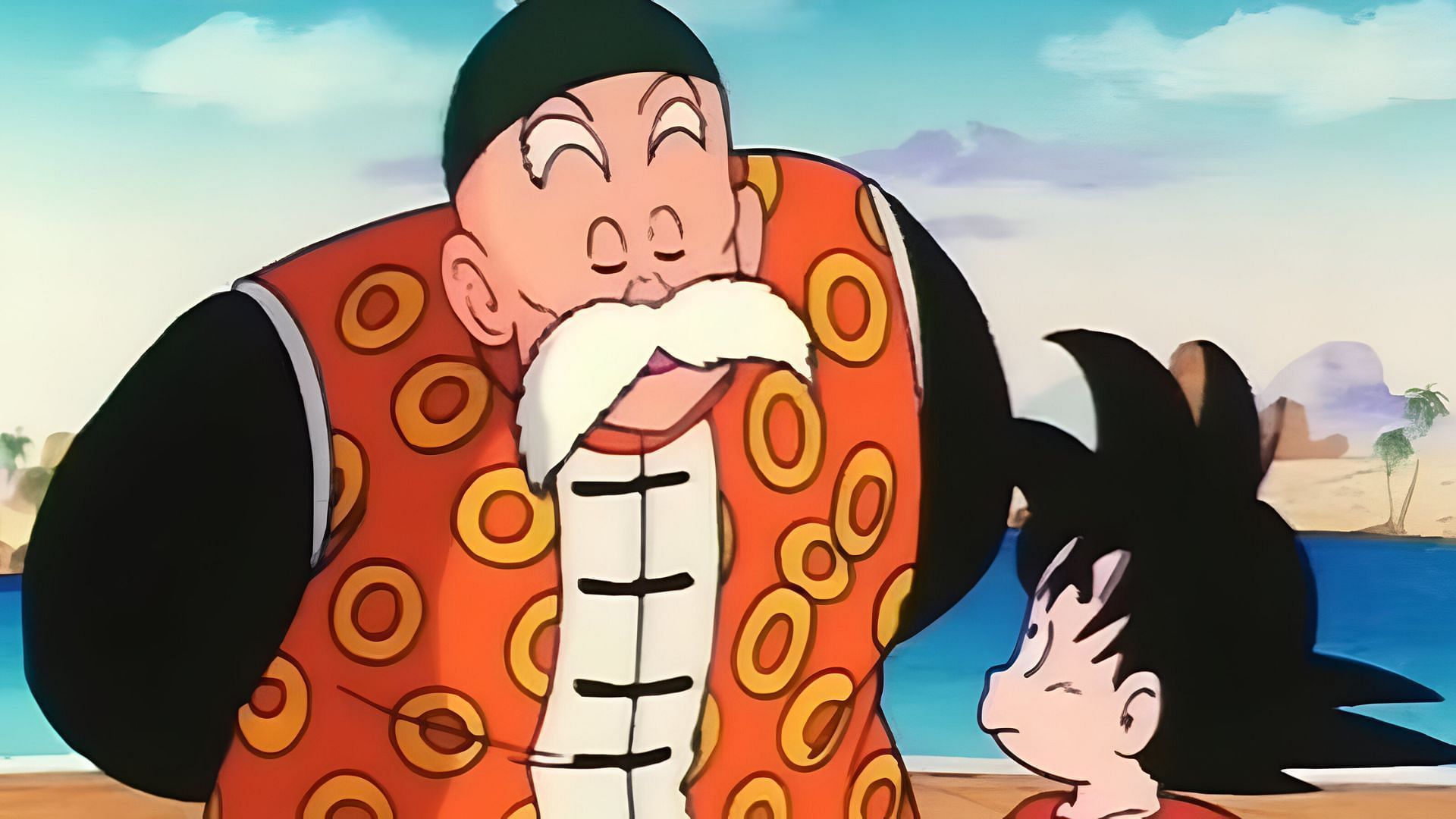 Grandpa Gohan and Son Goku as seen in the anime (Image via Toei Animation)