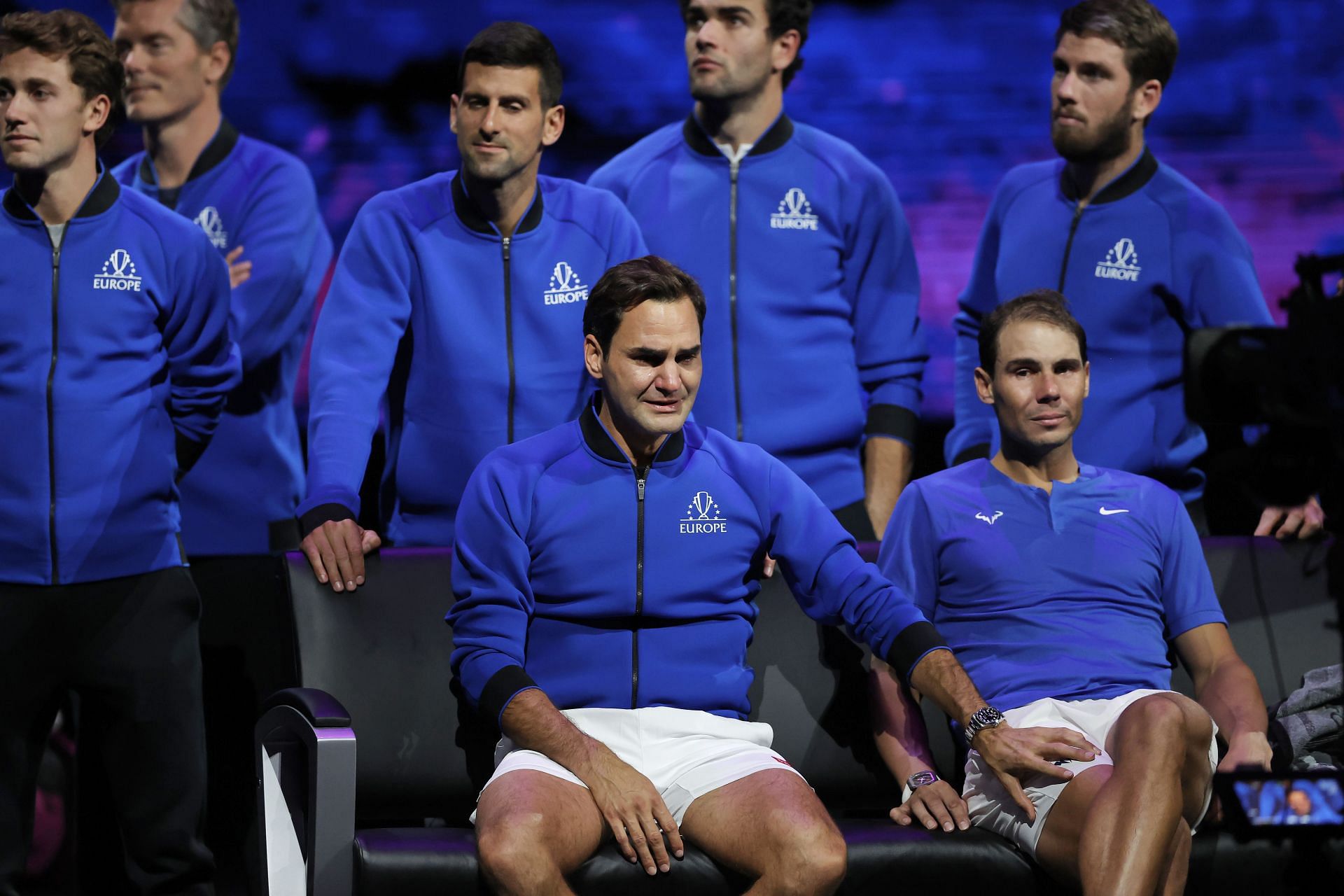 Roger Federer and Rafael Nadal at the Laver Cup 2022 (Image: Getty)