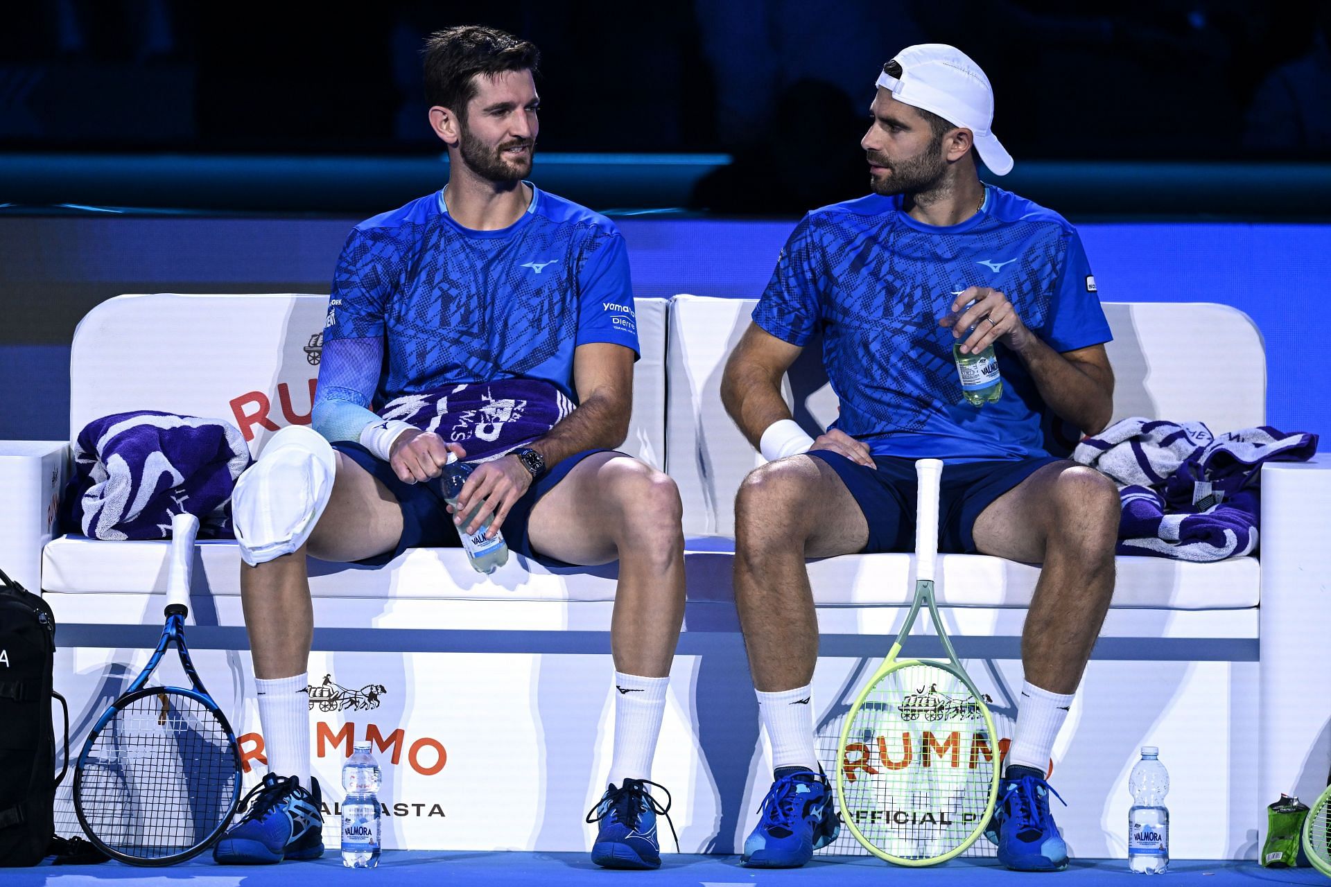 Andrea Vavassori and Simone Bolelli at the ATP Finals 2024. (Photo: Getty)