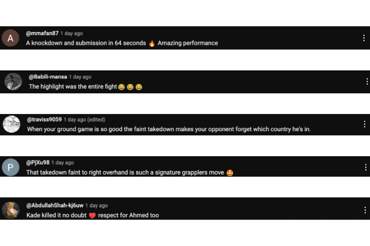 Screenshot of fans&#039; comments