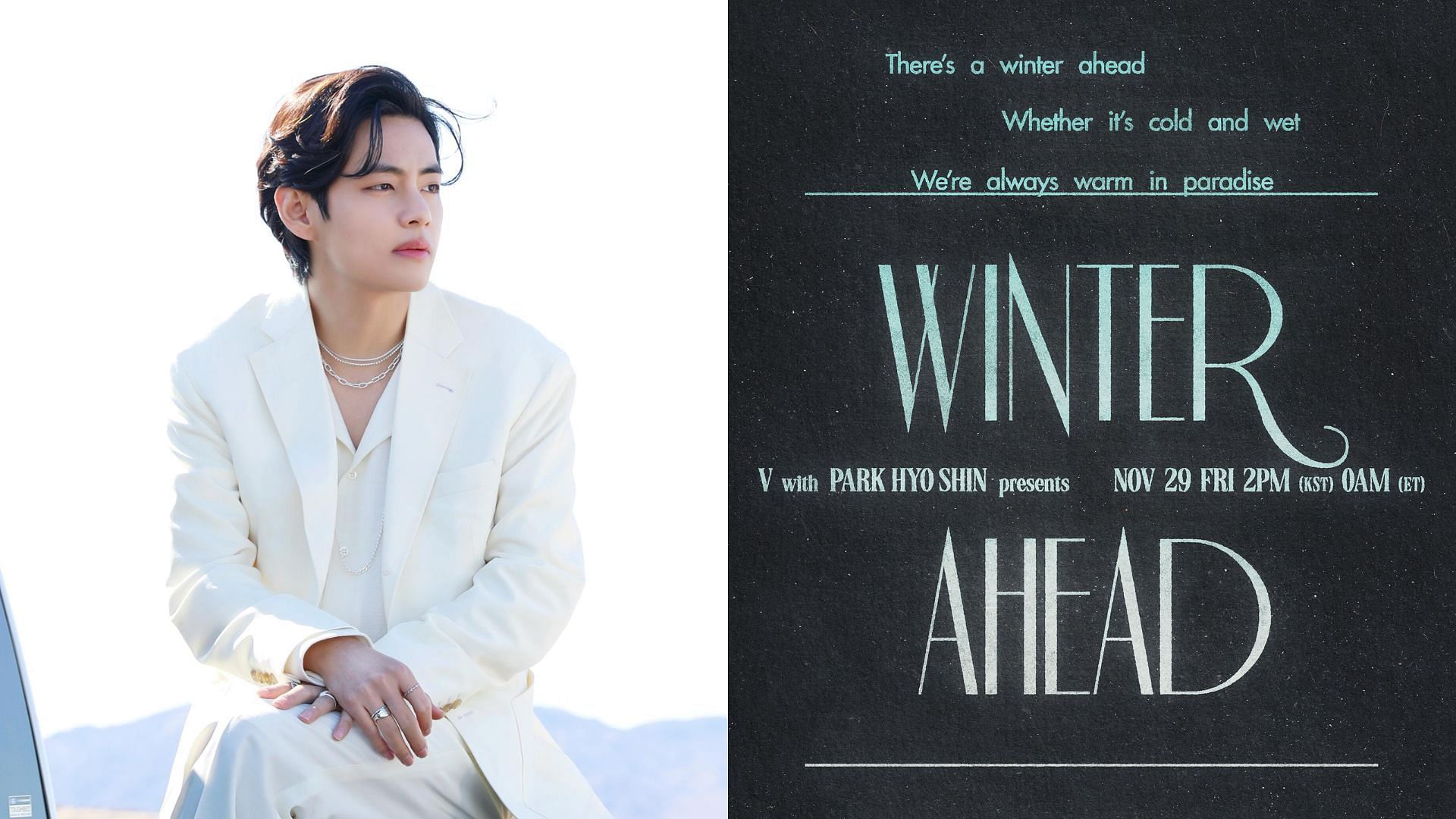 Winter Ahead to be premiered on the big screen of Shinsegae square (Image via Twitter/BIGHIT_MUSIC and Weverse)