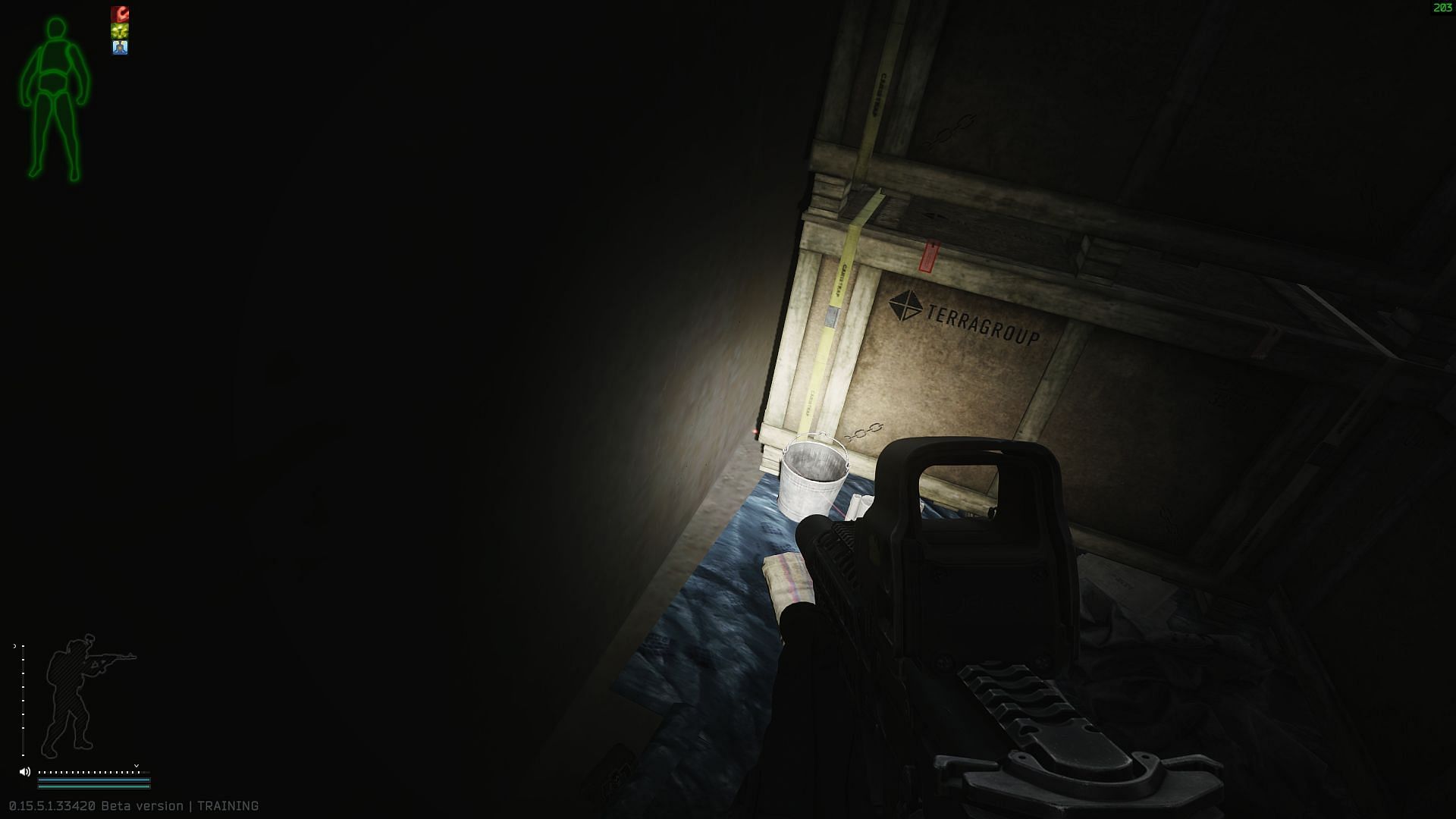 The Secure Folder can spawn in the small crevice (Image via Battlestate Games)