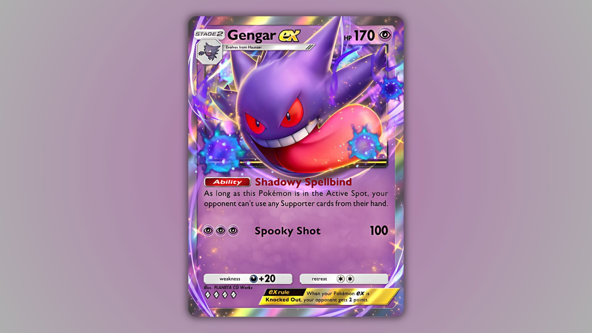 Gengar EX's card in Pokemon TCG Pocket (Image via The Pokemon Company)