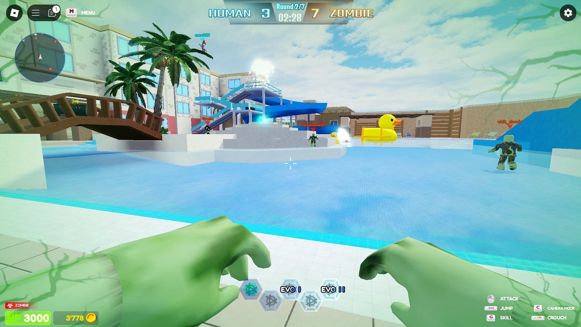 Zombie gameplay (Image via Roblox)