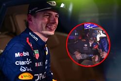 Watch: A seemingly tipsy Max Verstappen struggling to pour vodka into a cup during the live broadcast after the F1 Las Vegas GP