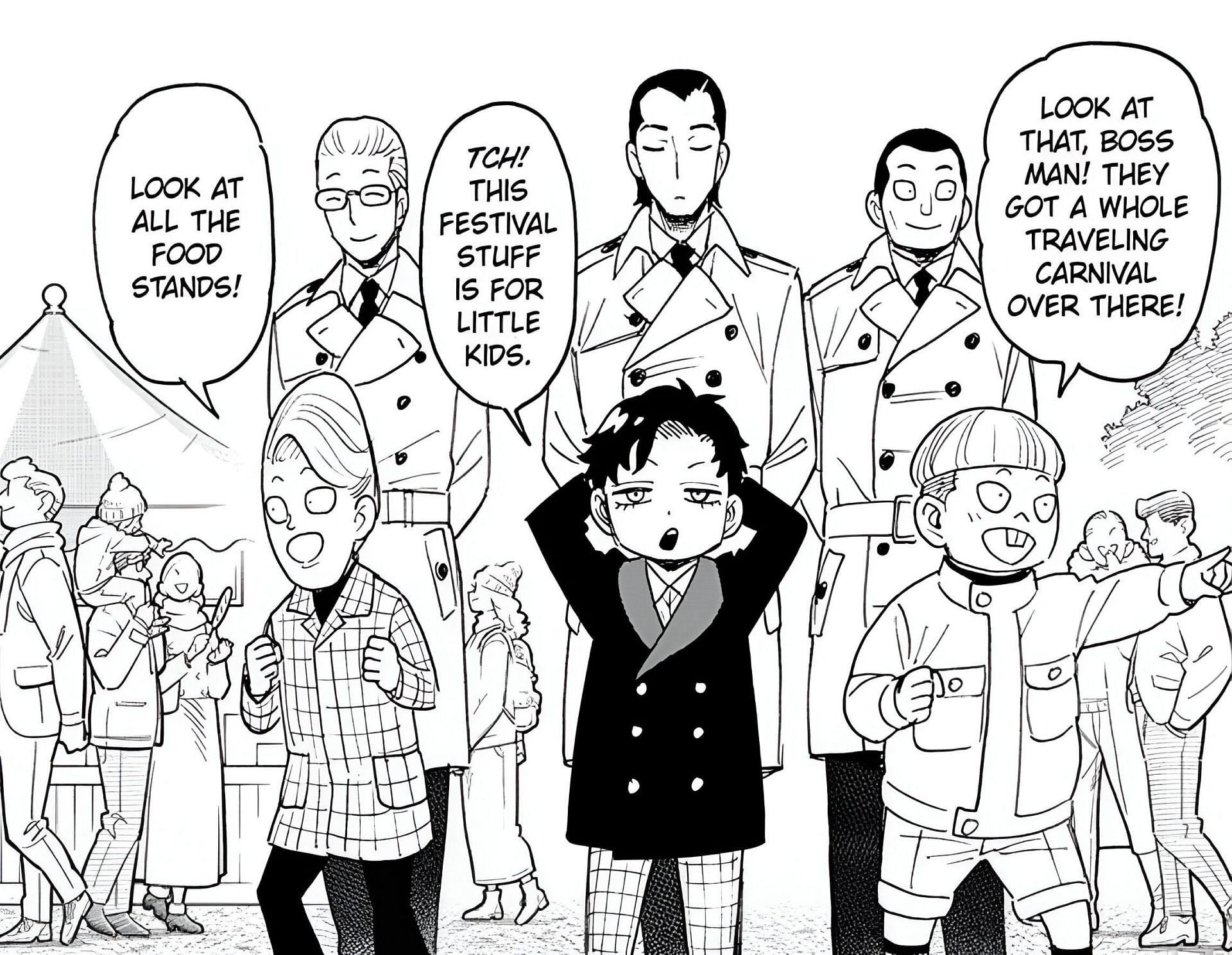 Damian, Ewen, and Emile as seen in the Spy X Family manga (Image via Shueisha)