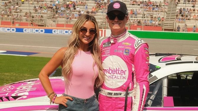 Zane Smith's wife McCall makes 'bittersweet' feelings known on watching his rookie season in NASCAR Cup Series