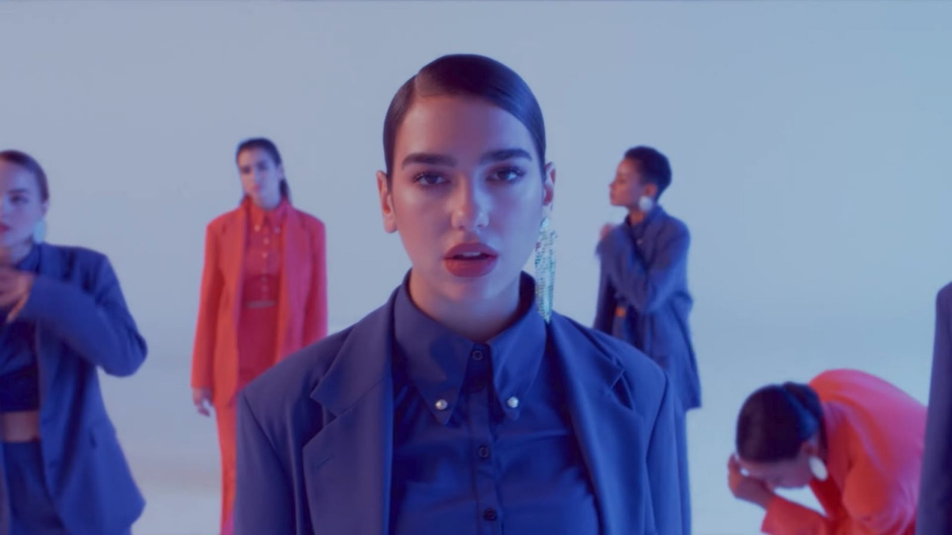 Still from IDGAF music video (Image via YouTube/ Dua Lipa)