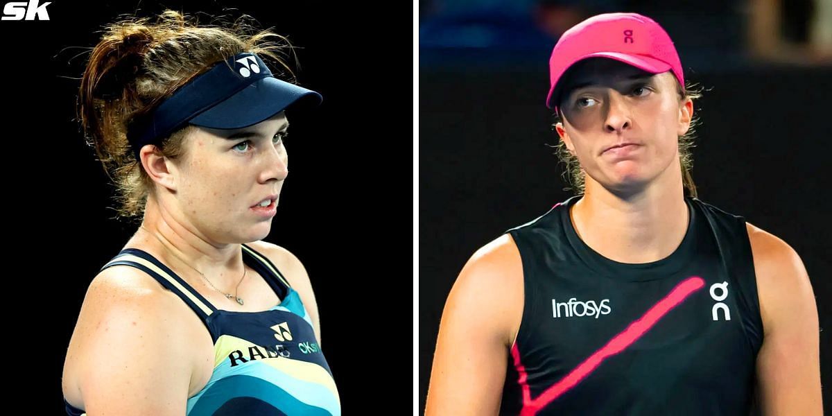 Linda Noskova (L) and Iga Swiatek (R) (Image Source: Getty)