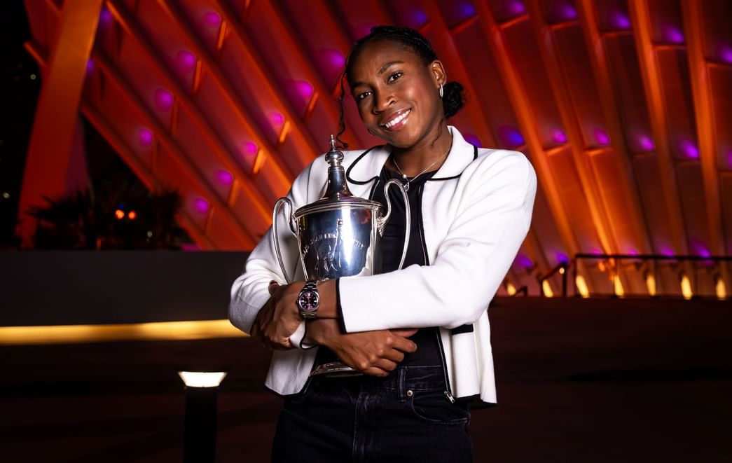 Coco Gauff kicks off offseason relaxation watching her namedrop live