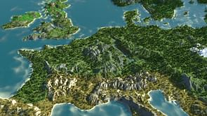 Minecraft player builds massive 500-million-block world map