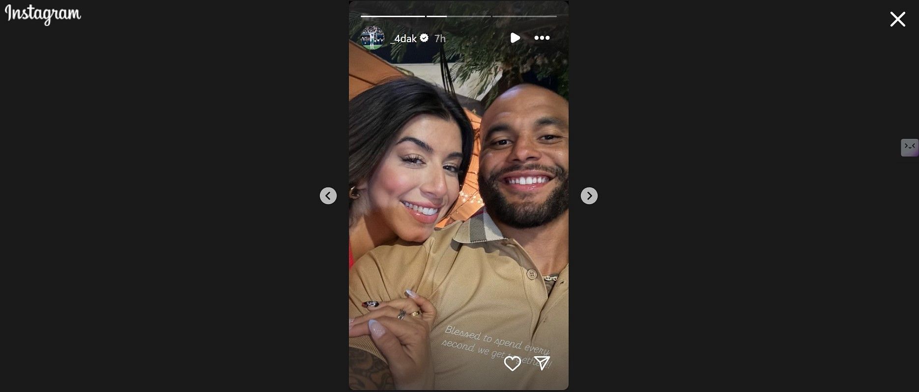 Dak Prescott wishes happy birthday to finacee Sarah