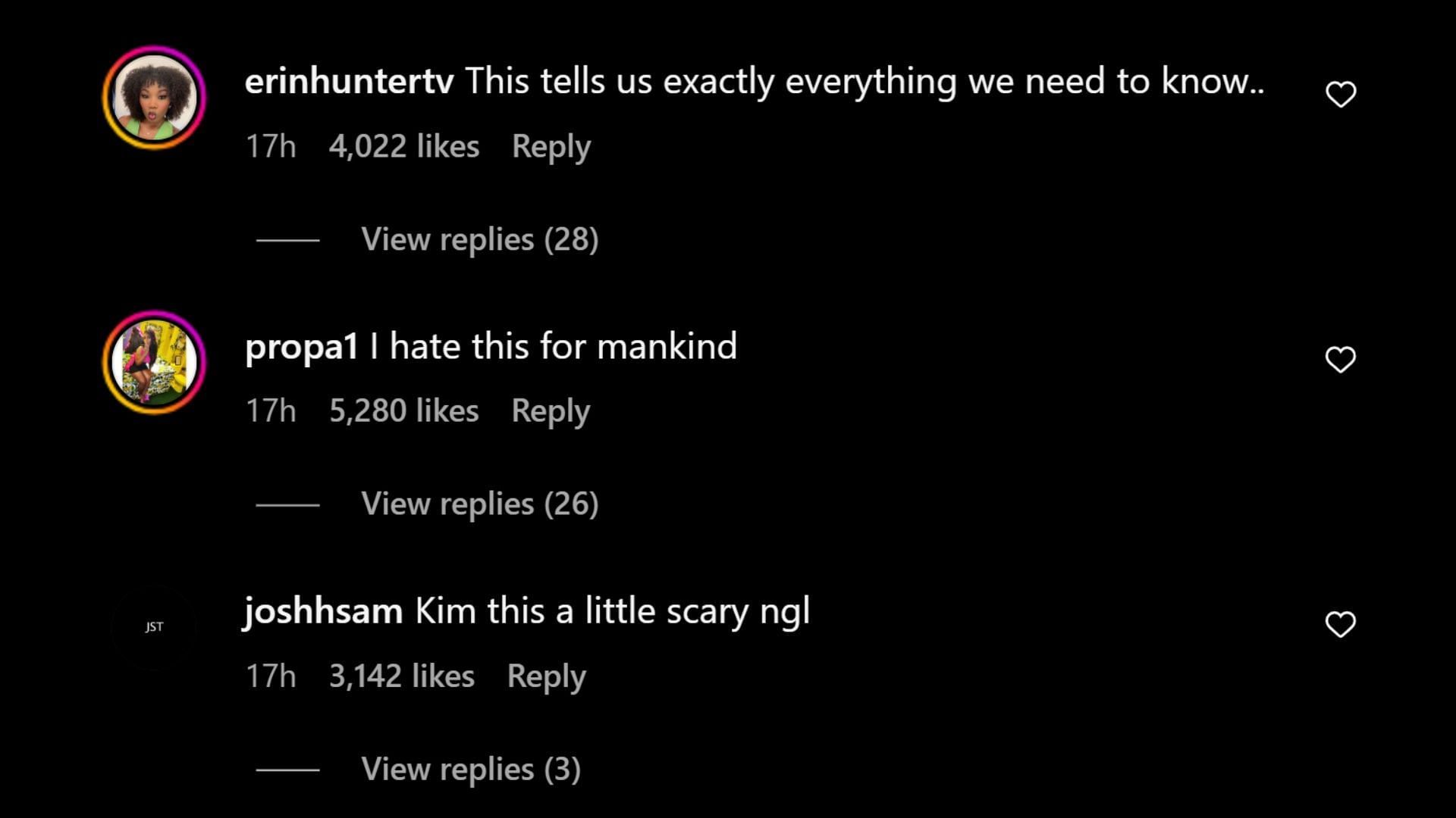 Netizens reacting to Kim's photoshoot with Tesla robot. (Image via Instagram/@kimkardashian)