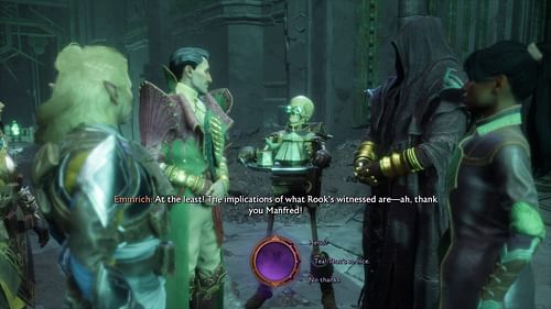 Emmrich automatically joins you during the main quest (Image via EA)