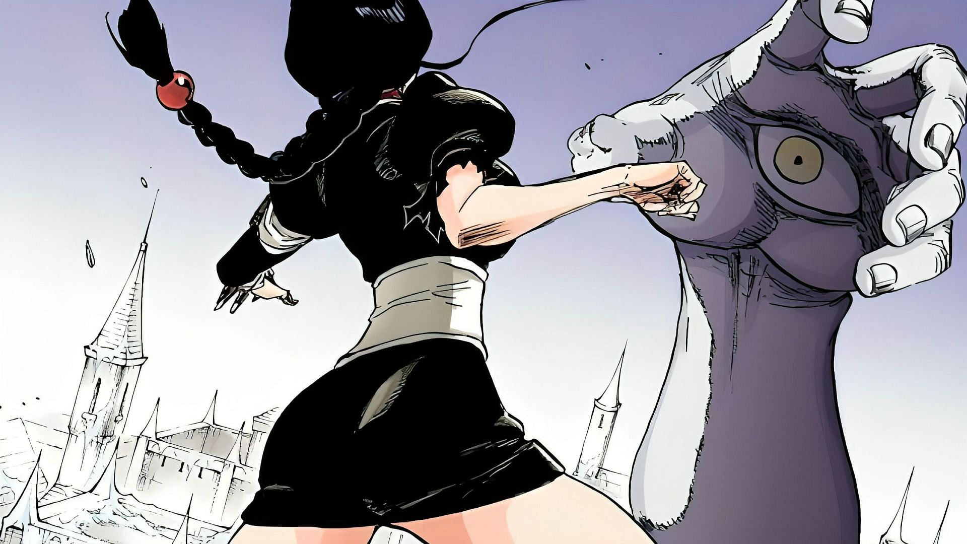 Nemu fighting Pernida in the manga (Image via Shueisha).