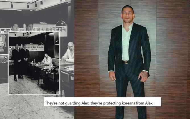 "I’ll never have a pic that goes this hard" - Fans react to snap of Alex Pereira seemingly guarded by security in South Korea