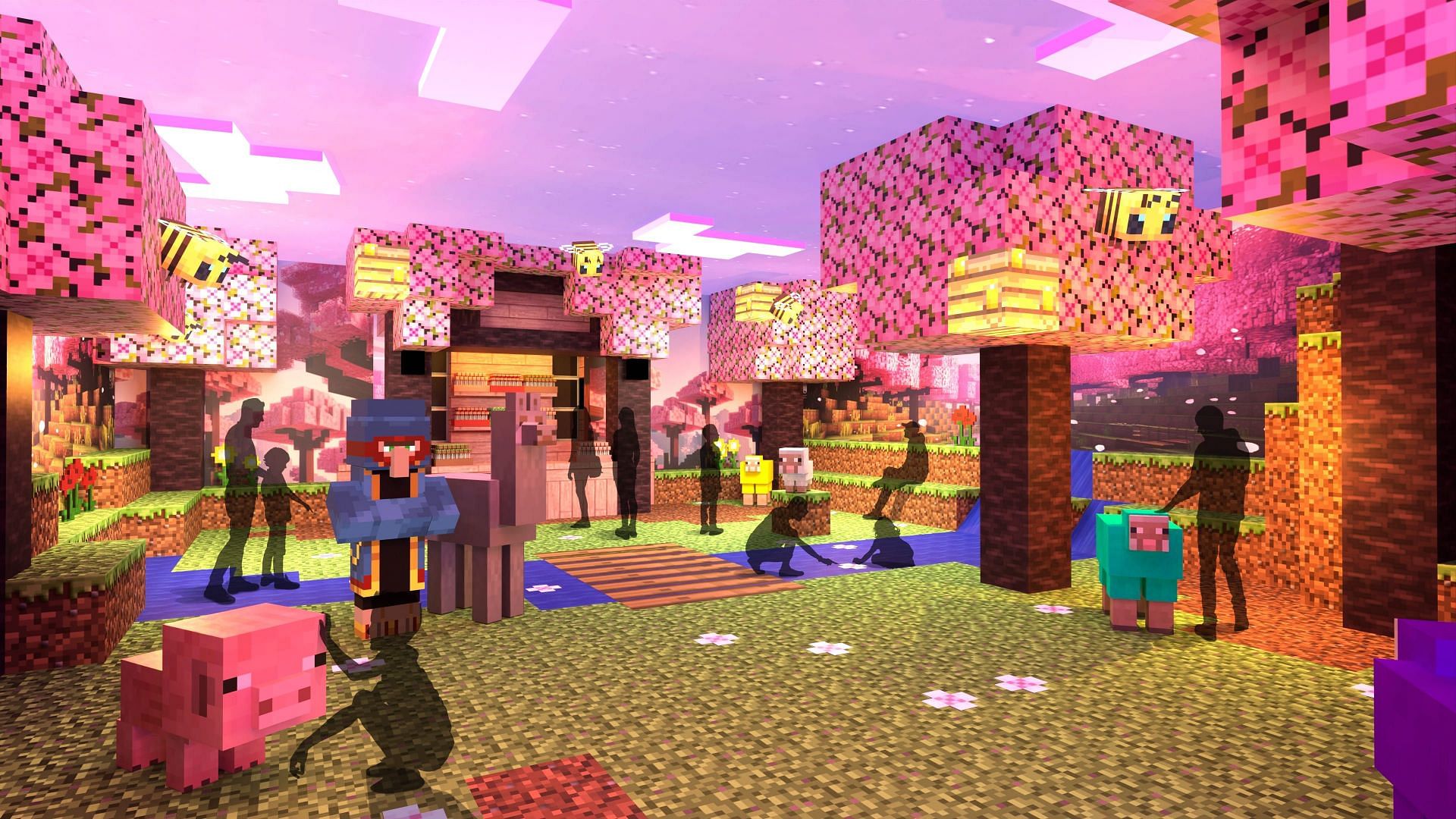 The theme park will contain Minecraft-themed rides, attractions, and accommodations (Image via Merlin Entertainments/Mojang Studios)