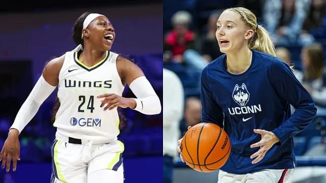 Dallas Wings guard Arike Ogunbowale and UConn guard Paige Bueckers. Photo Credits: Imagn