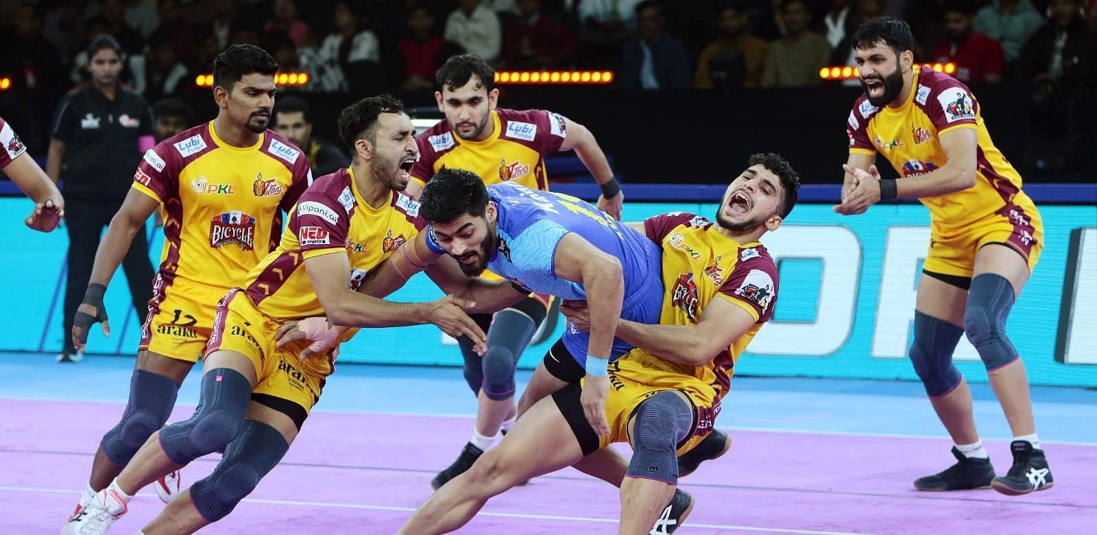 Telugu Titans would be aiming to take the pole position in the standings. (Image via PKL Media)