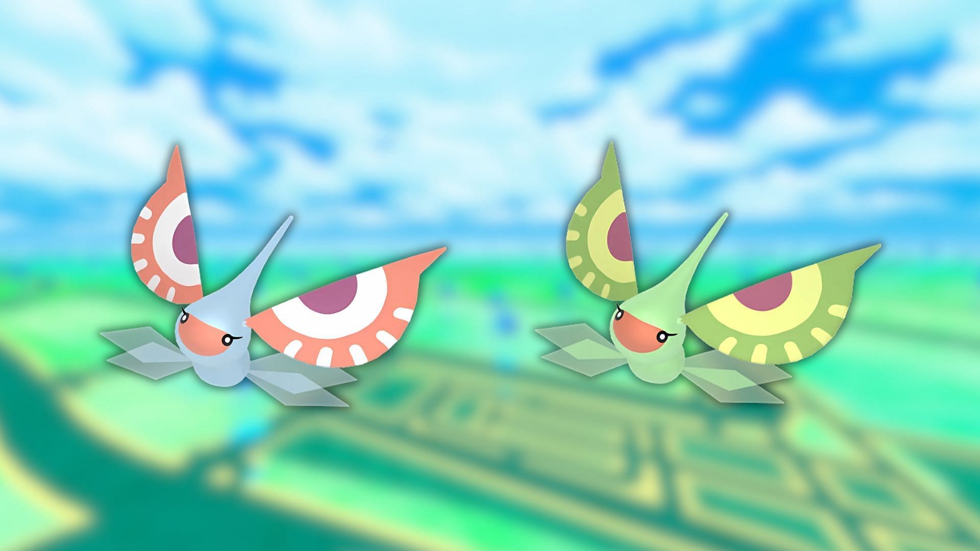 Masquerain and its shiny variant (Image via The Pokemon Company)