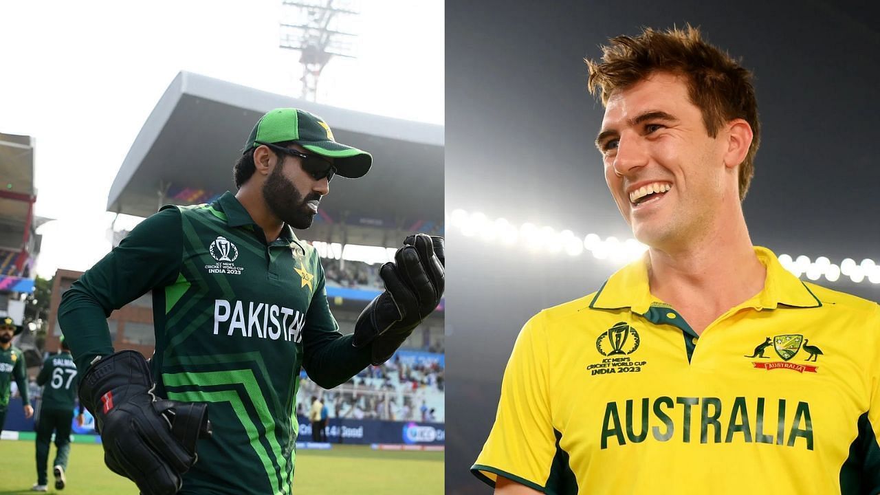मोहम्मद रिजवान और पैट कमिंस (Photo Credit: Getty Images)