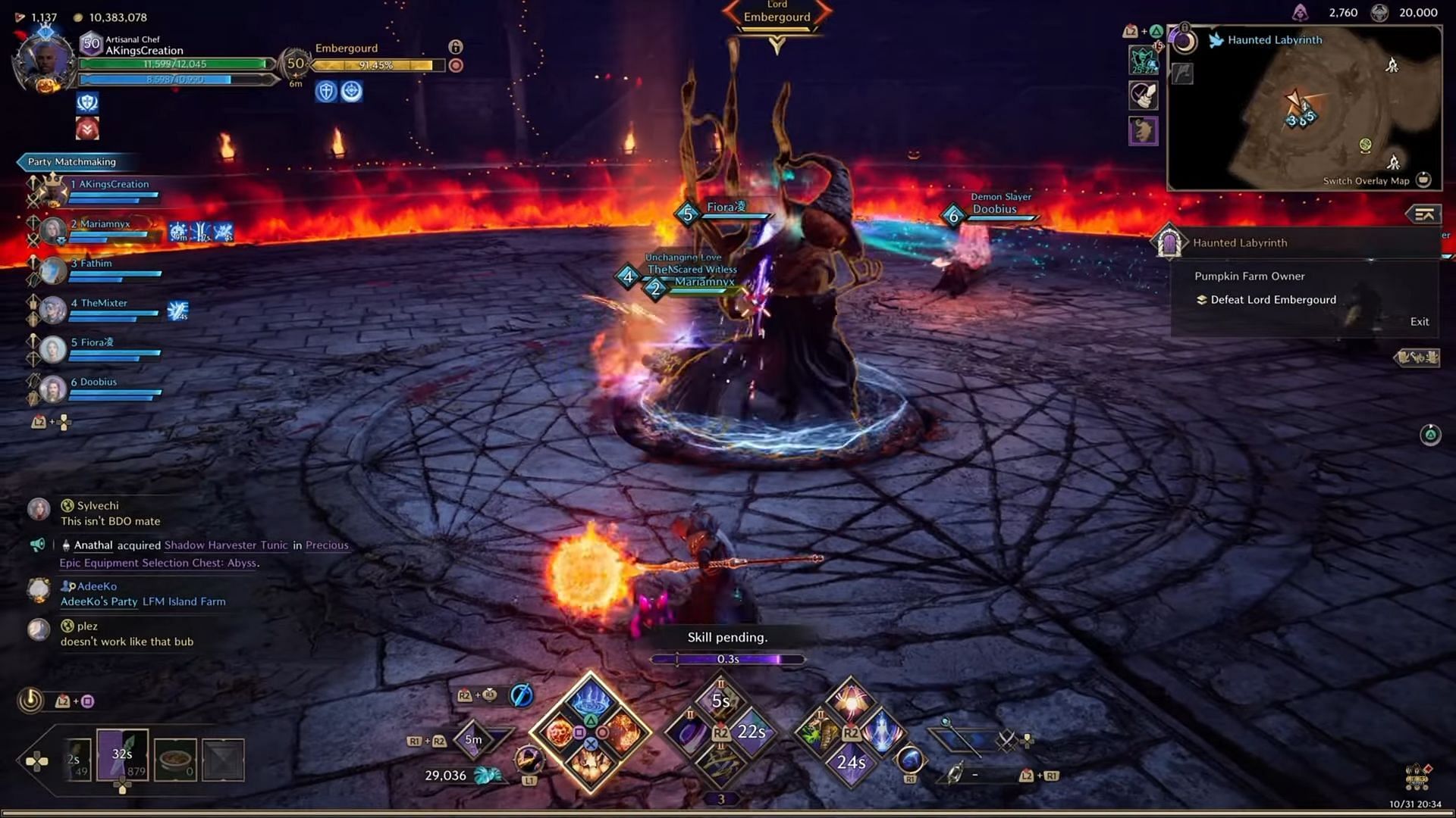 Embergourd is the main boss in the Haunted Labyrinth Dungeon (Image via NCSoft | YouTube/@AKingsCreation)