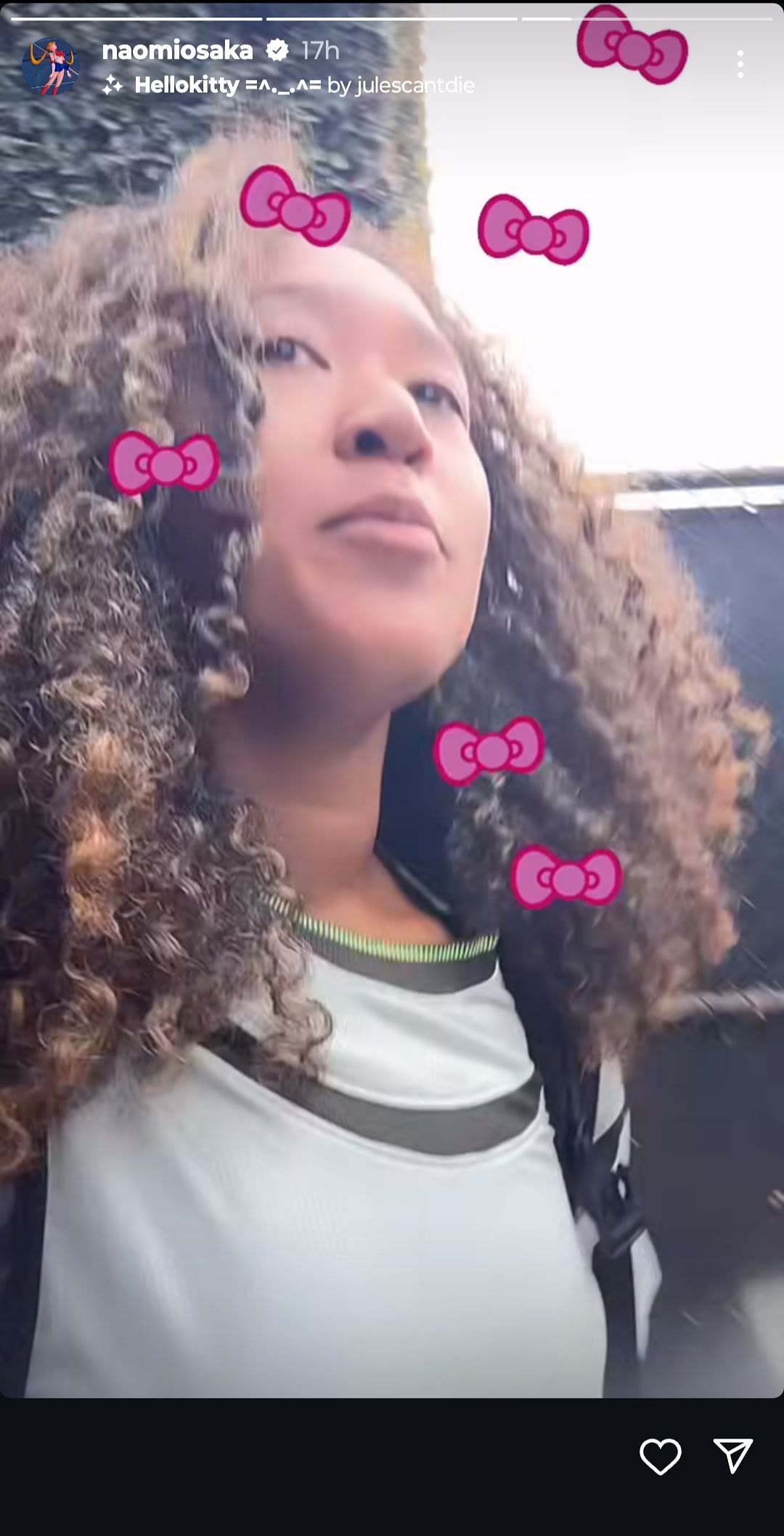 Naomi Osaka's Instagram story