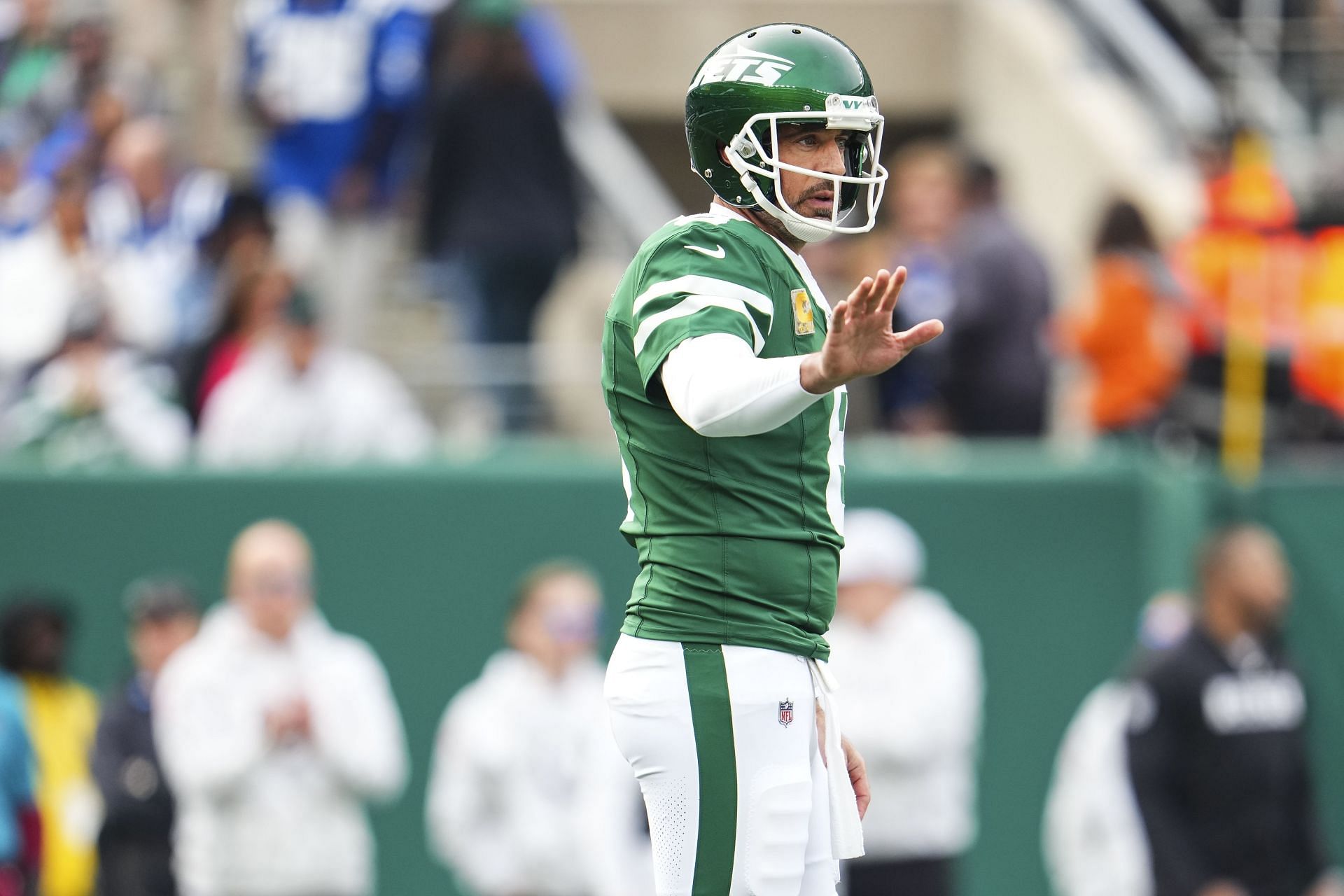 Aaron Rodgers during Indianapolis Colts v New York Jets - Source: Getty