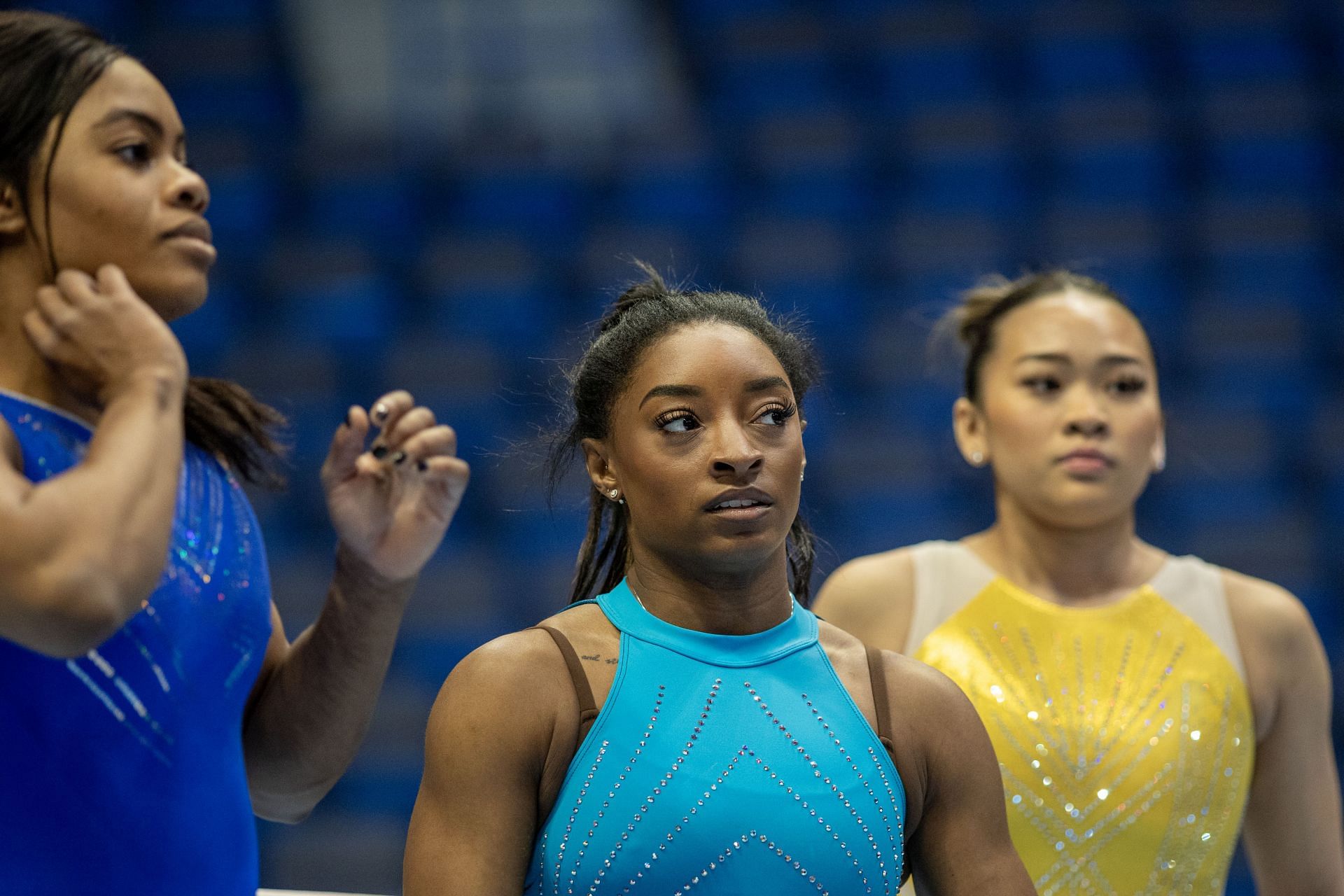 Simone Biles during Gymnastics - 2024 Core Hydration Classic - Source: Getty