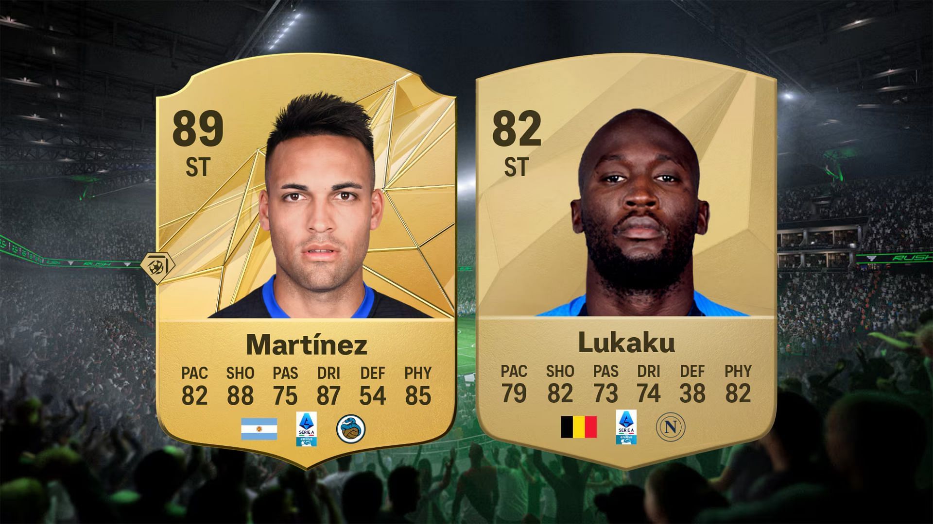 Lautaro Martinez vs Romelu Lukaku (Images via EA Sports)