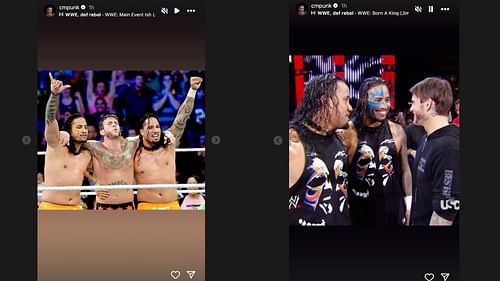 The Best in The World shared a few pictures with The Usos. [Image credits: Screenshots of Punk's Instagram stories]