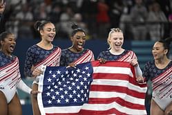 Suni Lee, Hezley Rivera, Jade Carey reunite for the first time since USA gymnastics' Paris Olympics team gold